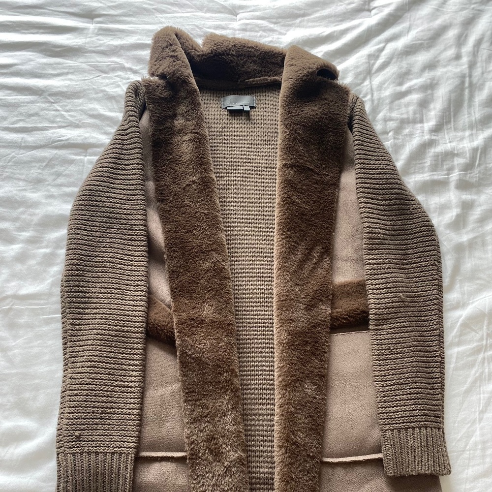 Anthropologie Women's Piper Sweater Coat Cardigan in Brown. Size S